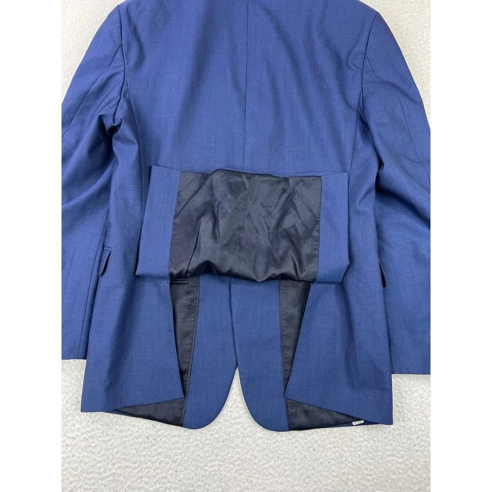 Calvin Klein Suit Jacket Mens 40R Blue Wool Extreme Slim Fit 2 Button Blazer